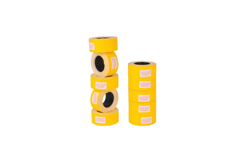 BAMBALIO Price Label ROLL 10 Rolls x 600 Labels Compatible with All Single Line Labeling Machines (Yellow) - Image 4