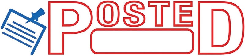 ACCUSTAMP2 035521 Pre-Inked Shutter Stamp, Red/Blue, Posted, 1 5/8 x 1/2 - Image 2