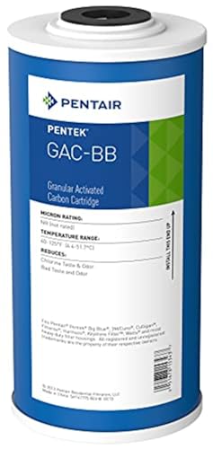 Pentek Pentair Pentek GACBB Big Blue Carbon Water Filter 10Inch Whole House Heavy Duty Granular Activated Carbon GAC Replacement Cartridge 10 x 45