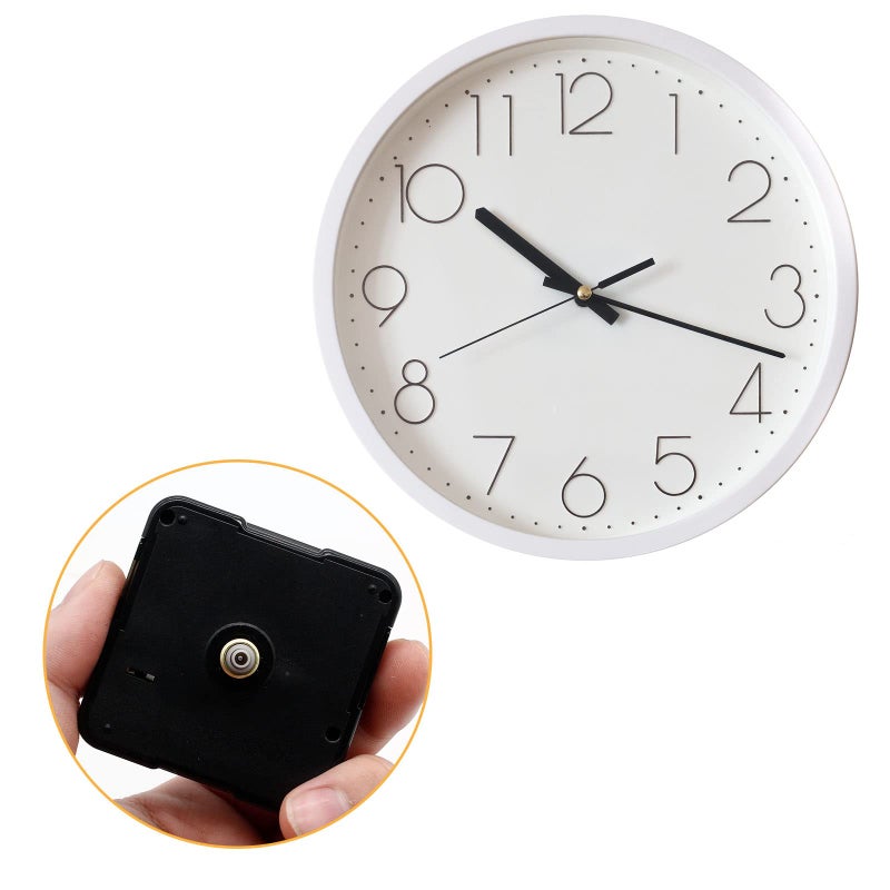 suiwotin 1pc Clock Mechanism Replacement, 13mm/0.51 Inch Shaft Length Wall Clock Mechanism, Quartz Clock Movement, DIY Silent Movement Mechanism Replacement (Thread: 0.21"/5.5mm) - Image 4