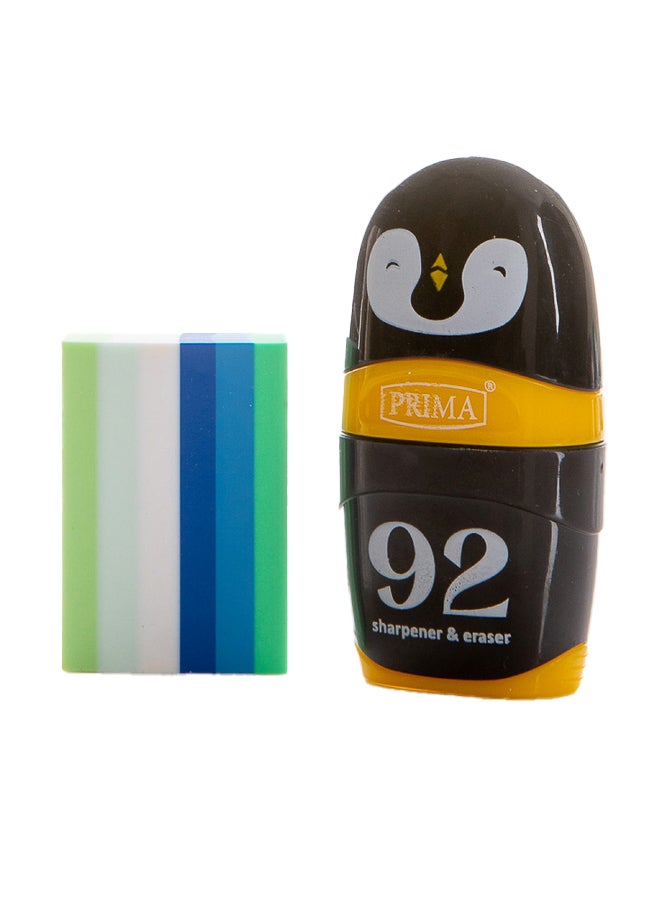 بريما ممحاة ومبراة مدمجة — ممحاة ناعمة لا تلطّخ الورق ومبراة سريعة؛ وظيفتان في أداة واحدة مع قبضة مريحة وتصميم صغير ومواد متينة لحد أدنى من الغبار ومناسب للحمل في الحقيبة - Image 2