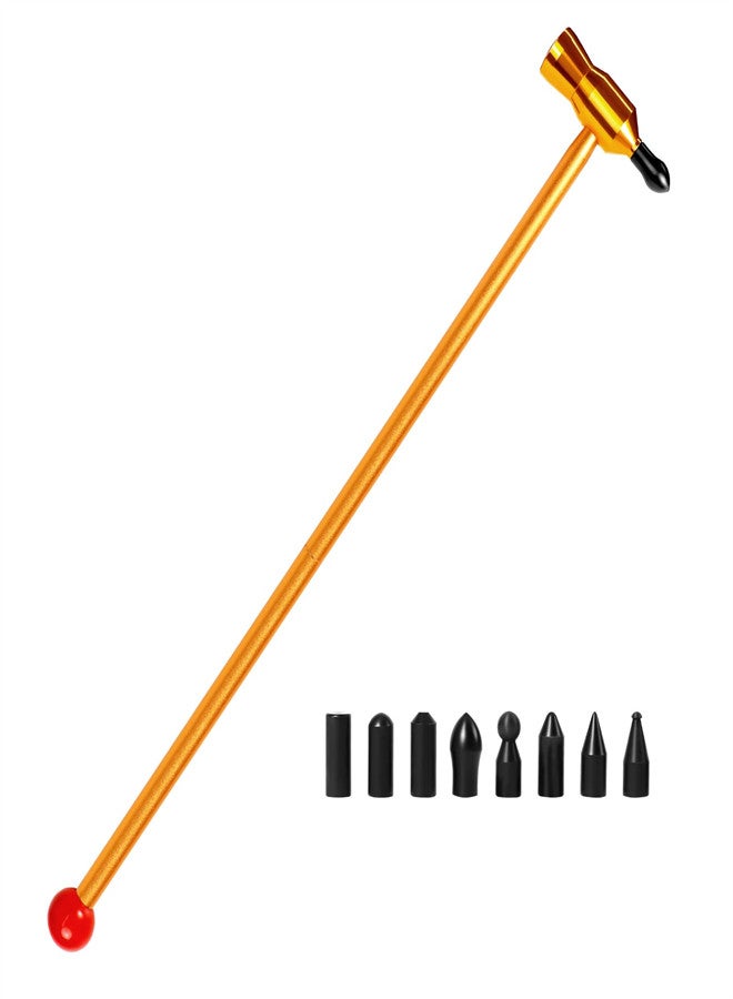 Excefore Auto Paintless Dent Repair Tools Car Dent Removal Hammer Detachable Repair Hammer Aluminum Tap Down Tools with Tips Puller Curved Rod Crowbar Tools Hook Rods Kit - Image 3