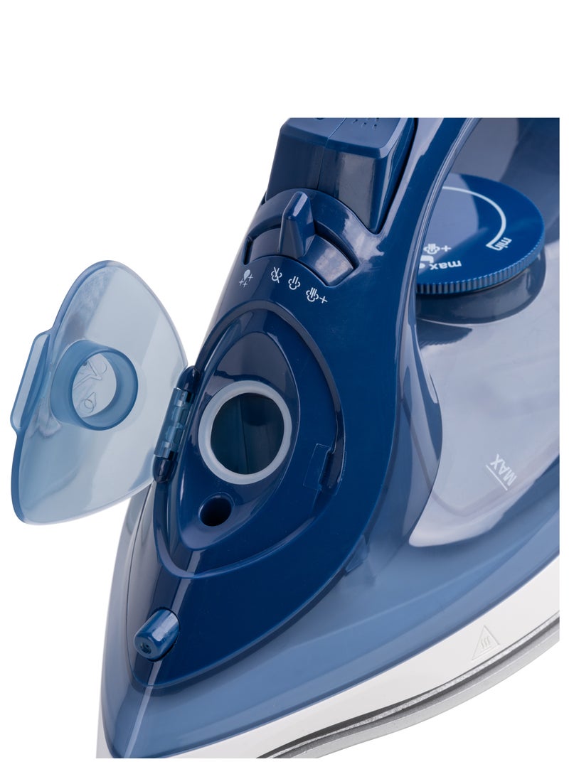 ELORA - Elora Multifunctional Steam Iron with Non-Stick Soleplate, Wet&Dry, Temperature Control,  Burst&Spray Function 2000-2400 W ELSI-2123 Blue - Image 1