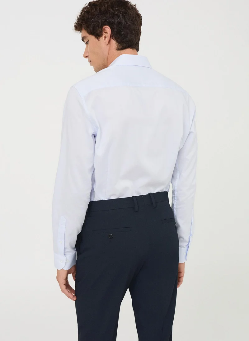 Mango Man Slim fit thousand striped suit shirt