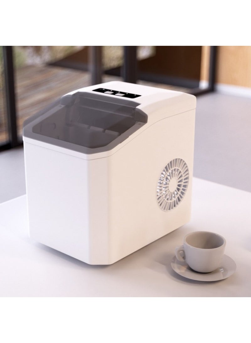 Gigglejoy Ice Maker Countertop, Self-Cleaning Ice Maker with Scoop and Basket, 9 Cubes in 6-9 Mins, 12Kg/24H, 1.3L Water Tank, 0.6L Ice Basket Capacity, 110W, Portable Small Ice Machine for Home kitchen Office Party - Image 1