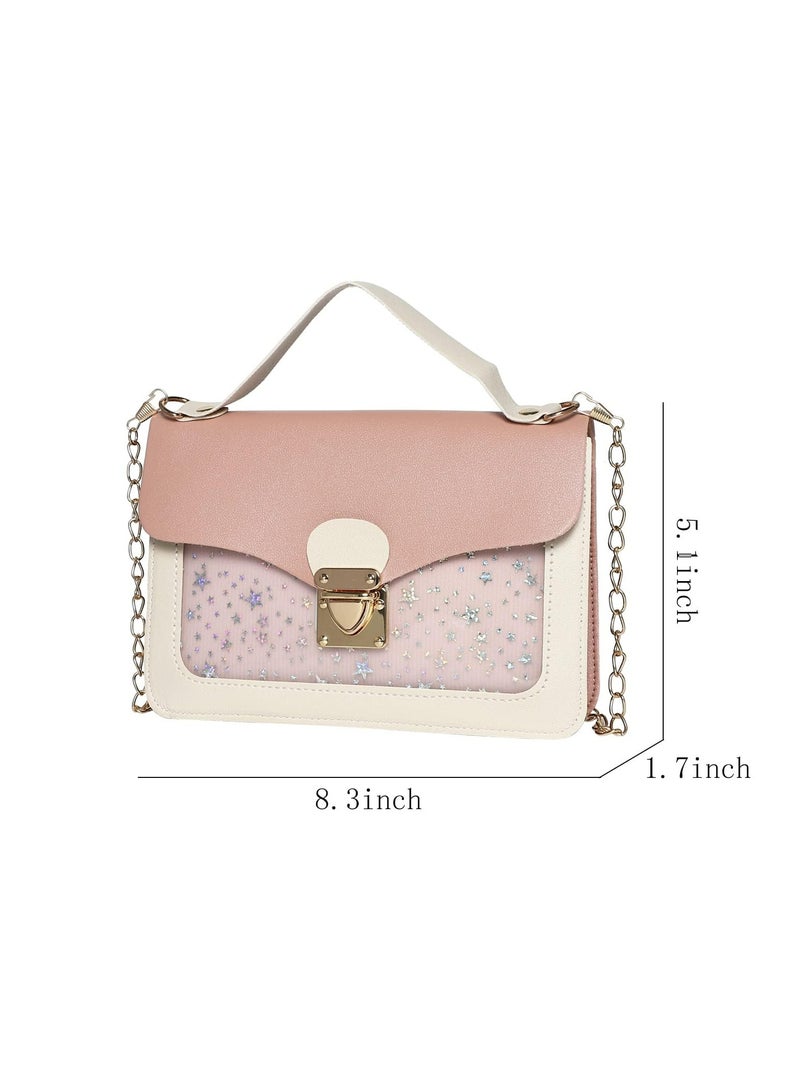 CMGTYYD Little Girls Shoulder Bag, 2 Pieces Princess Mini Bag Crossbody Bag Pu Shoulder Handbag Little Girls Handbag for Kids Toddler Girls Preschoolers - Image 2