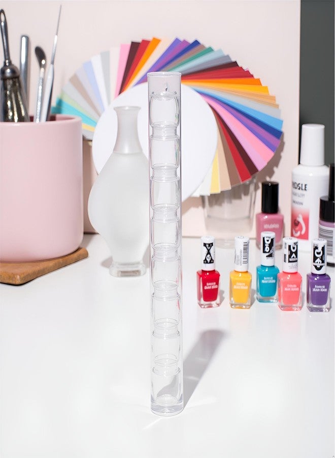 SquarezhenBo Brush Holder Nail Art Acrylic Simple Transparent Pen Brush Stand Brush Rest Brush Rest for 5 Nail Pens Gel Nails Nail Tools Nail Supplies Stylish Useful Paint Brush Holder Nail Art and Polish - Image 4