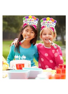 MARKQ Happy Birthday Party Blowers [6 Pack] Pink Whistle Blowout Horns For Adults, Kids Birthday Party Supplies, Noisemakers  - Image 2