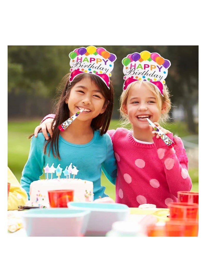MARKQ Happy Birthday Party Blowers [6 Pack] Pink Whistle Blowout Horns For Adults, Kids Birthday Party Supplies, Noisemakers - Image 2