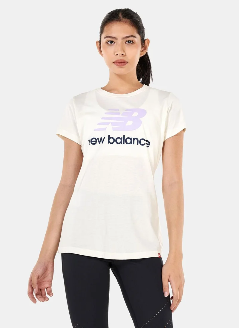 New Balance Women's Essentials Stacked Logo T-Shirt