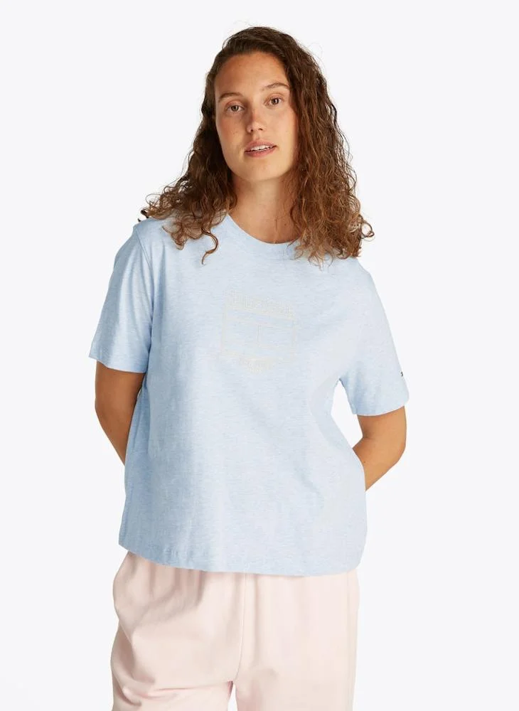 تومي هيلفيغر Logo Crew Neck T-Shirt