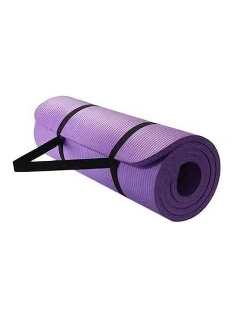 Non-Slip yoga mat Anti-Tear Exercise Mat With Carrying Strap 183x61x1cm Purple
