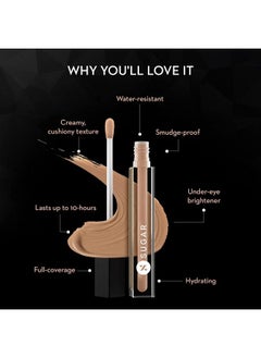 SUGAR Cosmetics Auto Correct Creaseless Concealer (Golden Undertone) 12 Con Leche (For Light Skin Tone)  - Image 5