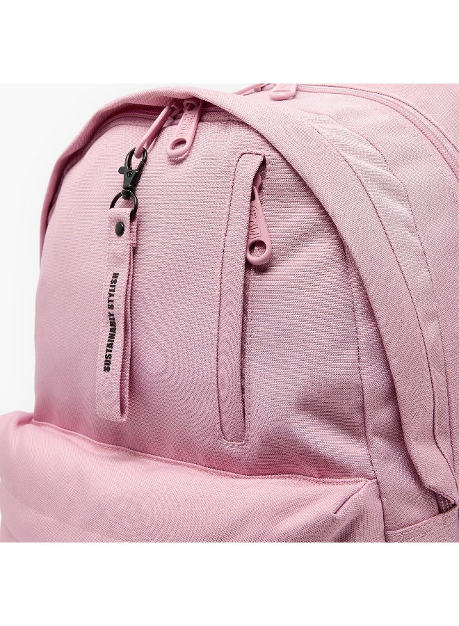 Must 16.5 Inches-Backpack-Monochrome-Sustainable-2 Cmprts (Rpet 900D Pu) Pink \ 32X19X42 - Image 4