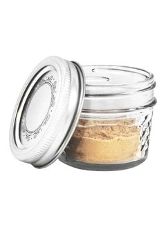 Ball 12-Piece Quilted Crystal Glass Jelly Jar Set with Lid Clear and Silver 118ml 1440080400  - Image 2