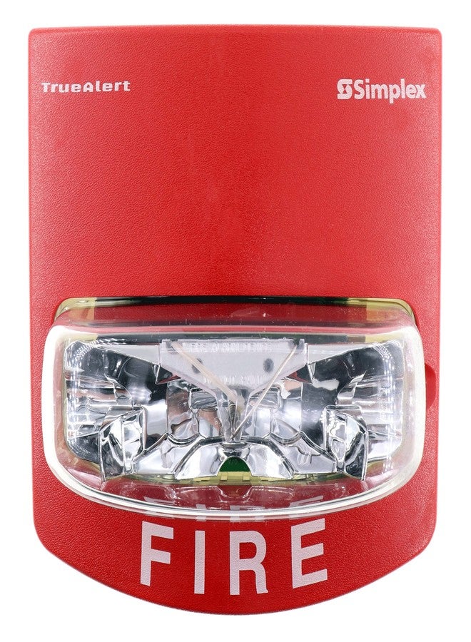 Simplex 4906-9101 TrueAlert Wall Mount Strobe, Multi-Candela, 24-Vdc, Red - Image 1