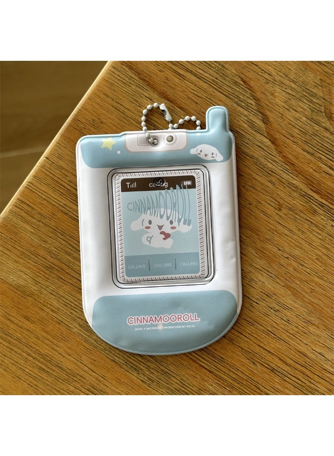 NIBEMINENT 1 - Piece Kitty Yugui Dog Kpop Photo Card Holder Pendant Key Chain ID Badge Holder ID Card Holder Photo Card Protector for School ID Office ID Access Card for Women Girls - Image 1