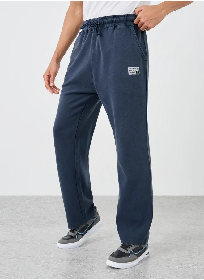 ستايلي Styli Badge Detail Oversize Joggers with Drawstring