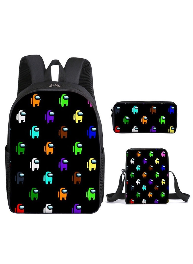 Among Us Backpack For Primary And Secondary School Students Three-Piece Set 29*16*42cm