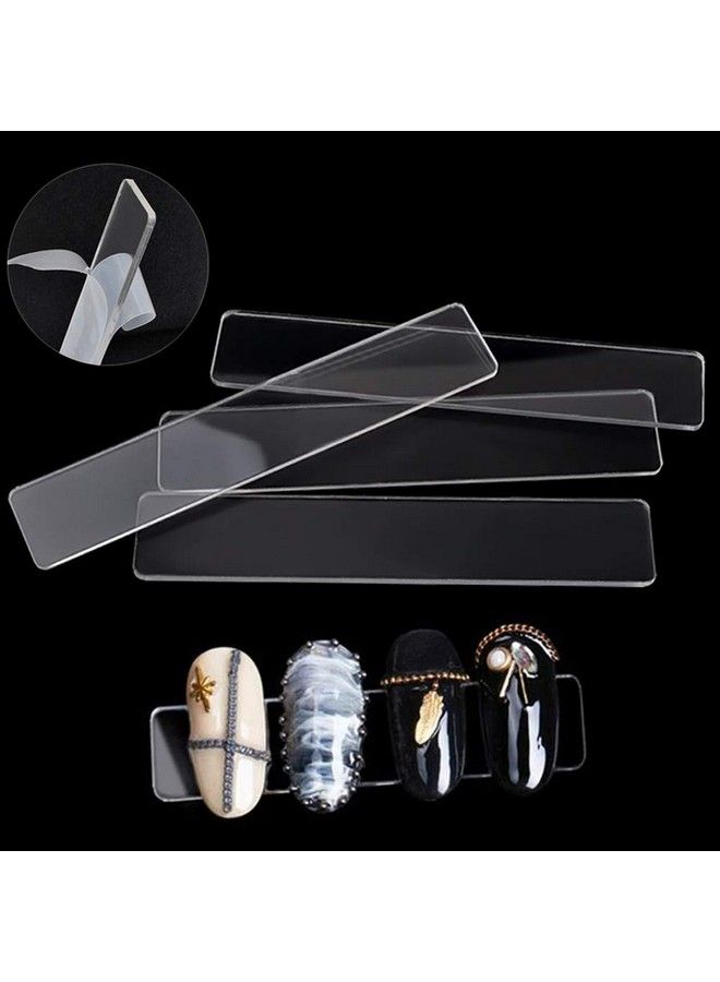BetterJonny 1Pcs Transparent Acrylic Nail Art Display Holder Betterjonny 50Pcs Nail Stand With 3M Double Sided Tape For Professional Salon False Nail Sample Display - Image 4