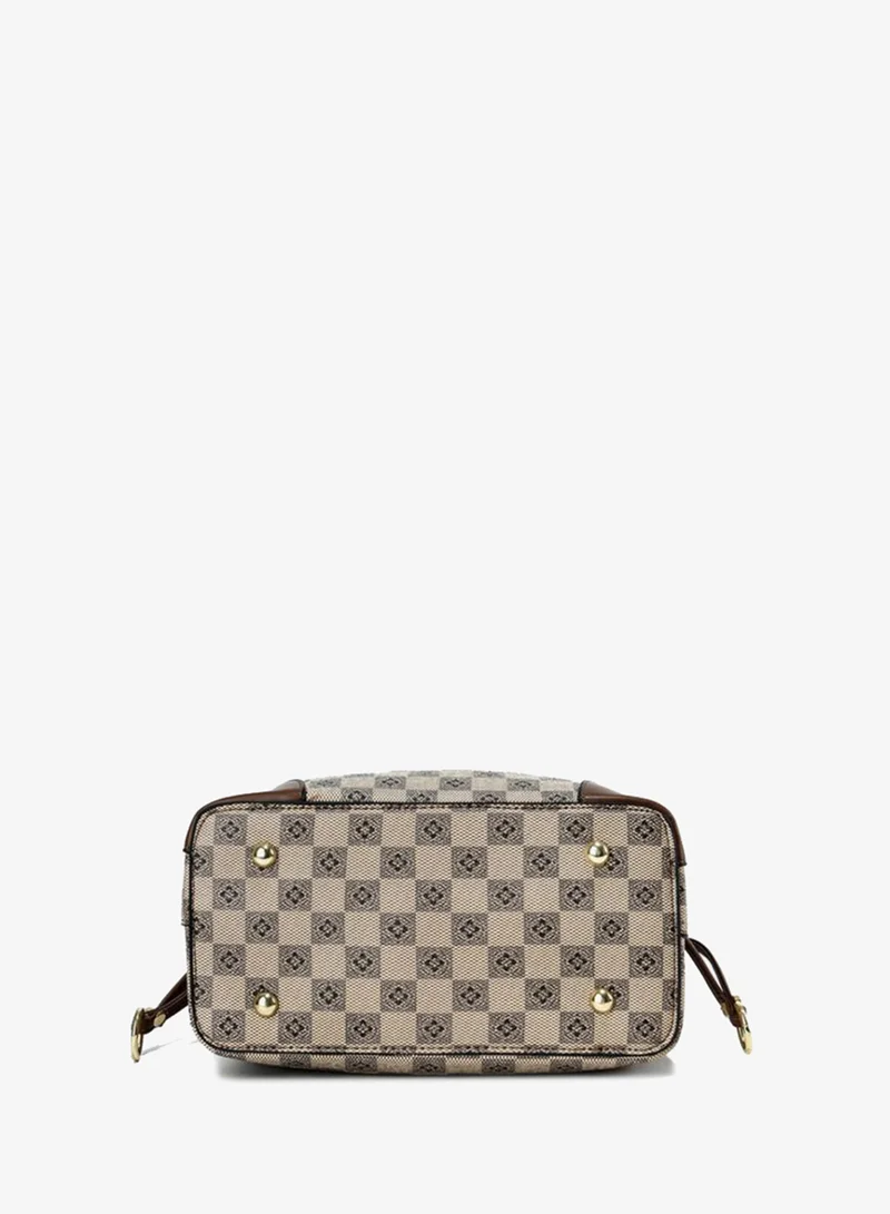 Take Two Multi Checkered Hobo Bag