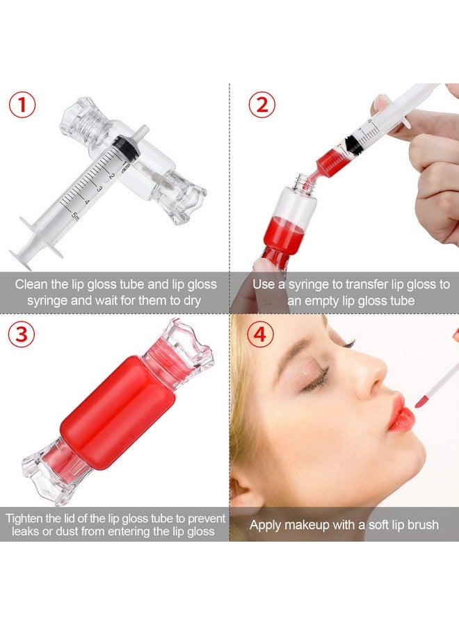 Maitys 30 Pieces Empty Lip Gloss Tubes Tool Set Include 25 Pencil Ice Cream Lollipop Bottle Candy Shaped Empty Lip Gloss Bottle Refillable Lip Balm Containers And 5 Plastic Funnels For Women Girls Diy - Image 3