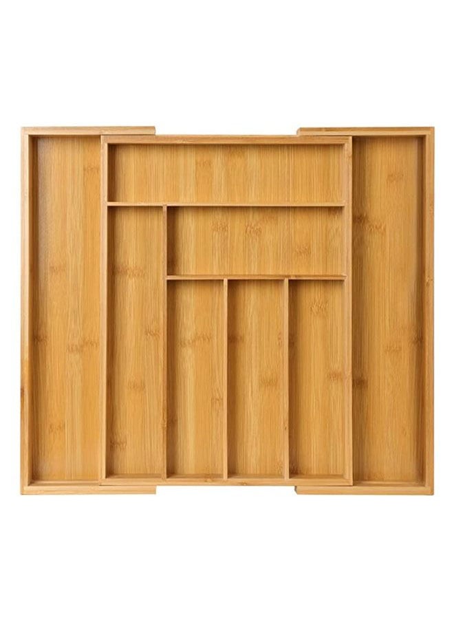 Arabest - Bamboo Expandable Drawer Organizer for Utensils Holder, Adjustable Cutlery Tray, Wood Drawer Dividers Organizer for Silverware, Flatware, Knives in Kitchen, Bedroom, Living Room - Image 1