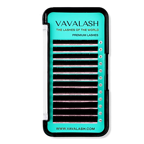 VAVALASH Eyelash Extensions 015 DD Curl 814mm Lash Extensions Supplies Individual Lashes Premium Silk Volume Classic Lash Soft Matte Dark Professional Eyelashes Extension 015DD814 Mixed - Image 1