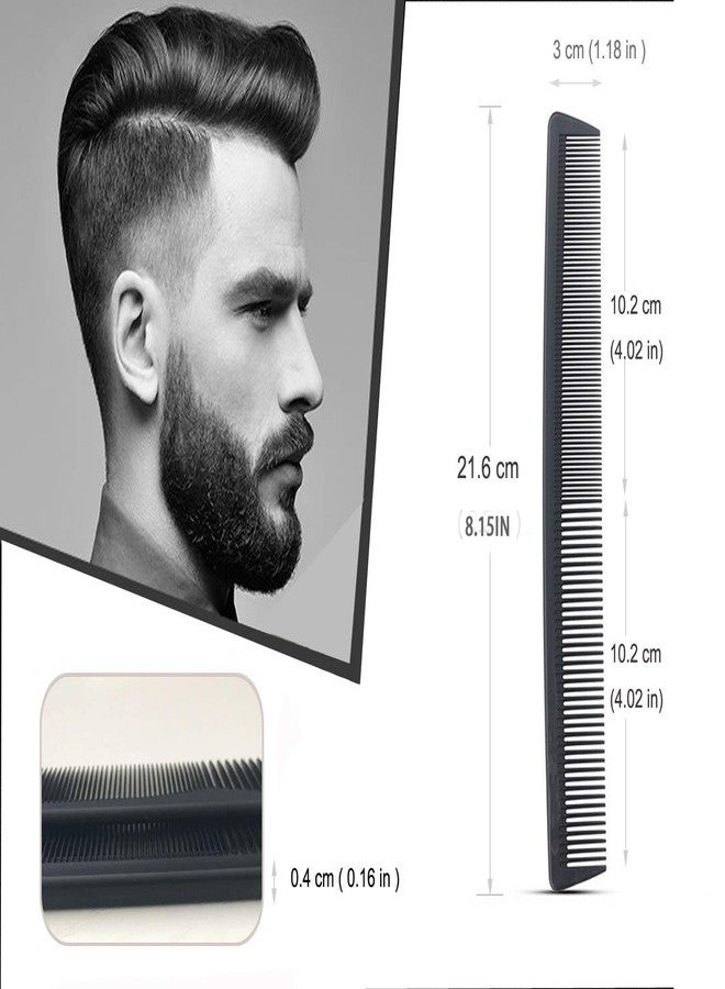 AFT90 3 Pack Carbon Fiber Cutting Comb - Professional 8.15' Styling Comb for All Hair Types, Fine and Wide Tooth - Image 5