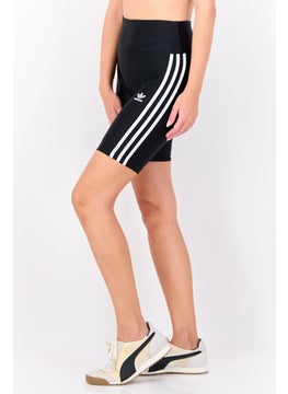 Adidas Women Sportswear Fit Brand Logo Outdoor Biker Shorts, Black/White  - Image 4
