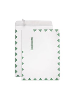 Blue Summit Firstclass Tyvek Envelopes 100 10 X 13 Peel & Seal Envelopes White Tyvek With Center Seam And Green Firstclass Markings