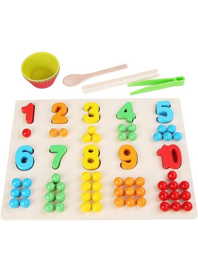 Wooden Number board with beads counting  - Image 3