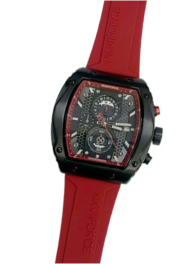 NAVIFORCE - New NAVIFORCE NF8059 Men Watch Sport Luxury Chronograph, Wristwatch Silicone Strap Quartz Clock - Image 1