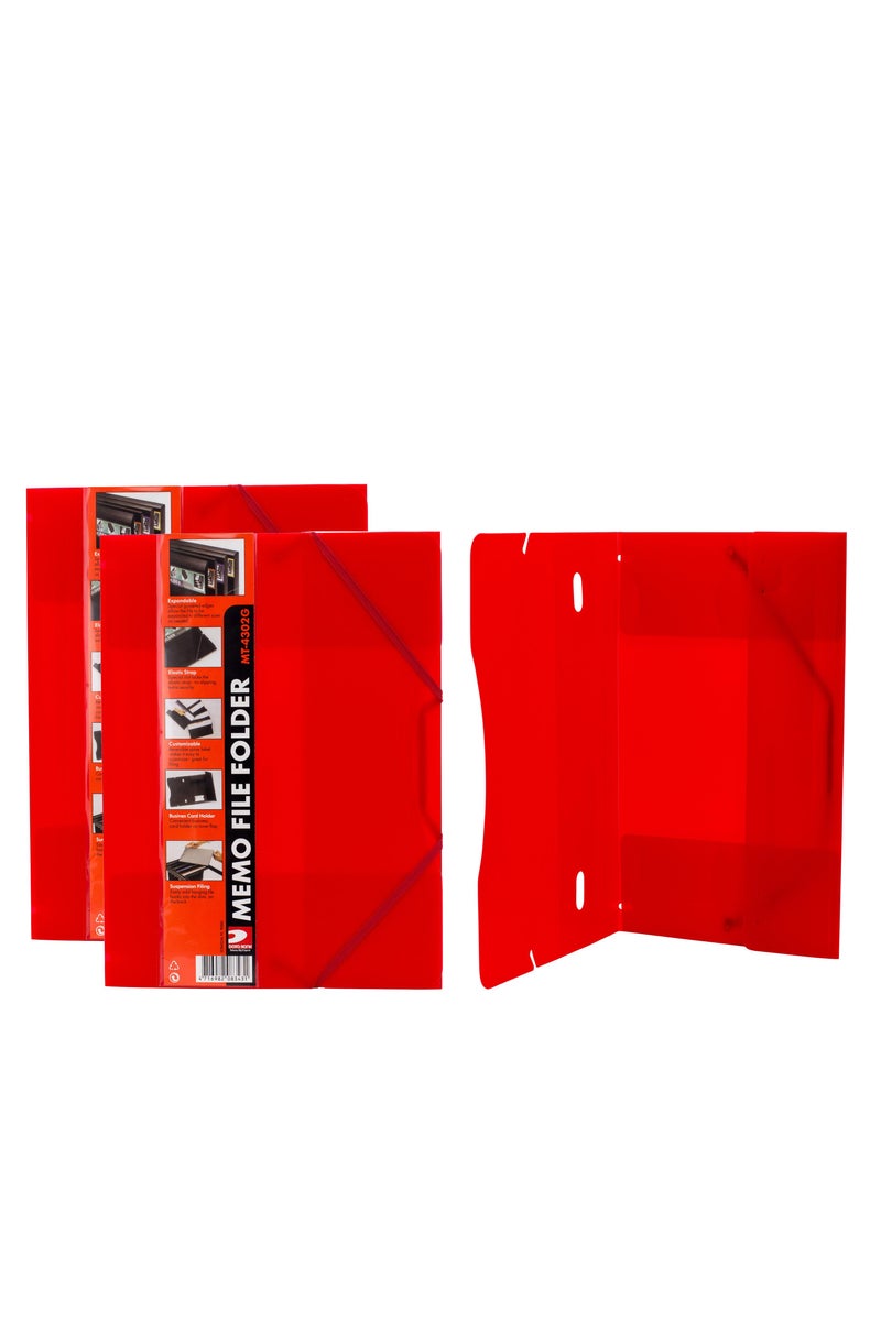 Wallet Single Pocket A4 PP Material Red