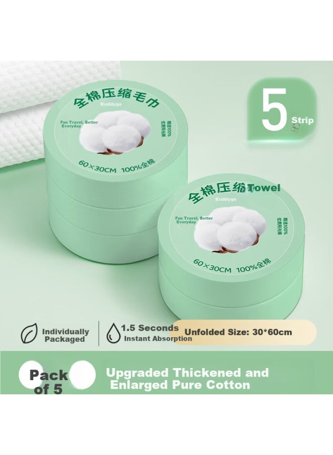 Badigao Pure Cotton Disposable Compressed Towel Individually Packaged Travel Bath Towel Thickened For Hotel Use - Image 1