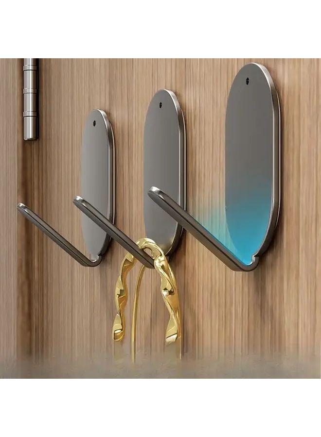 Heavy Duty Damage Free Adhesive Hooks Black 5 Packs No Drill Installation - Image 3