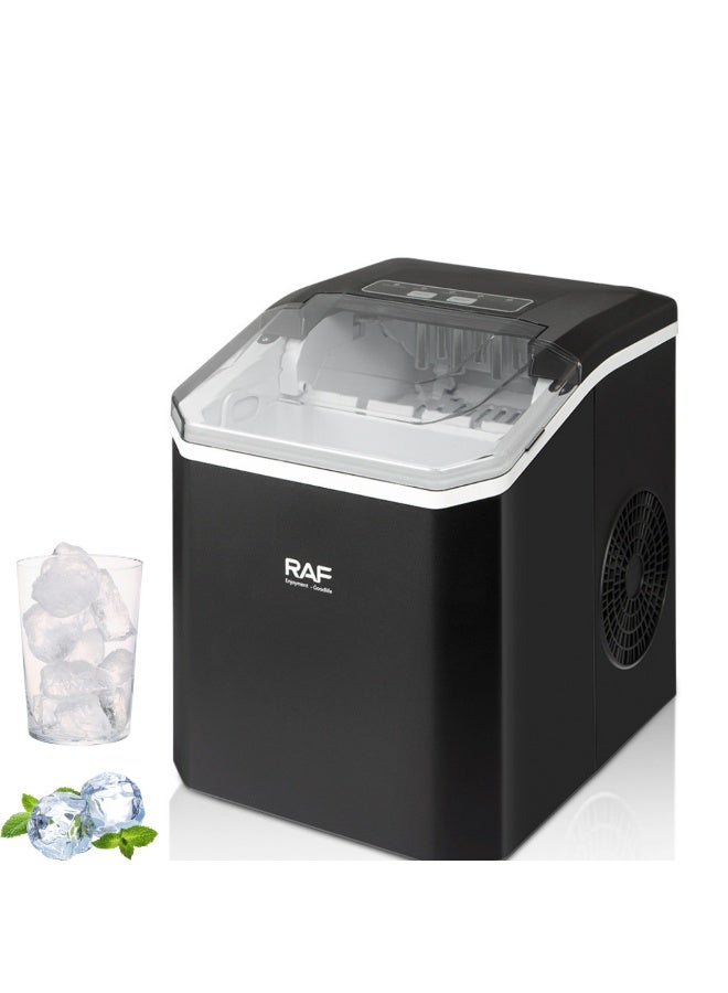 RAF Countertop Ice Maker – Portable 26lbs/24H Fast Ice Machine with Automatic Self-Cleaning, Adjustable Bullet Ice Sizes, Low-Noise Cooling for Home, Office & Events - Image 2