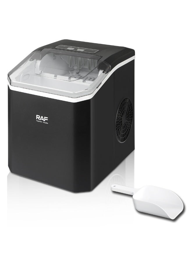 RAF Countertop Ice Maker – Portable 26lbs/24H Fast Ice Machine with Automatic Self-Cleaning, Adjustable Bullet Ice Sizes, Low-Noise Cooling for Home, Office & Events - Image 1