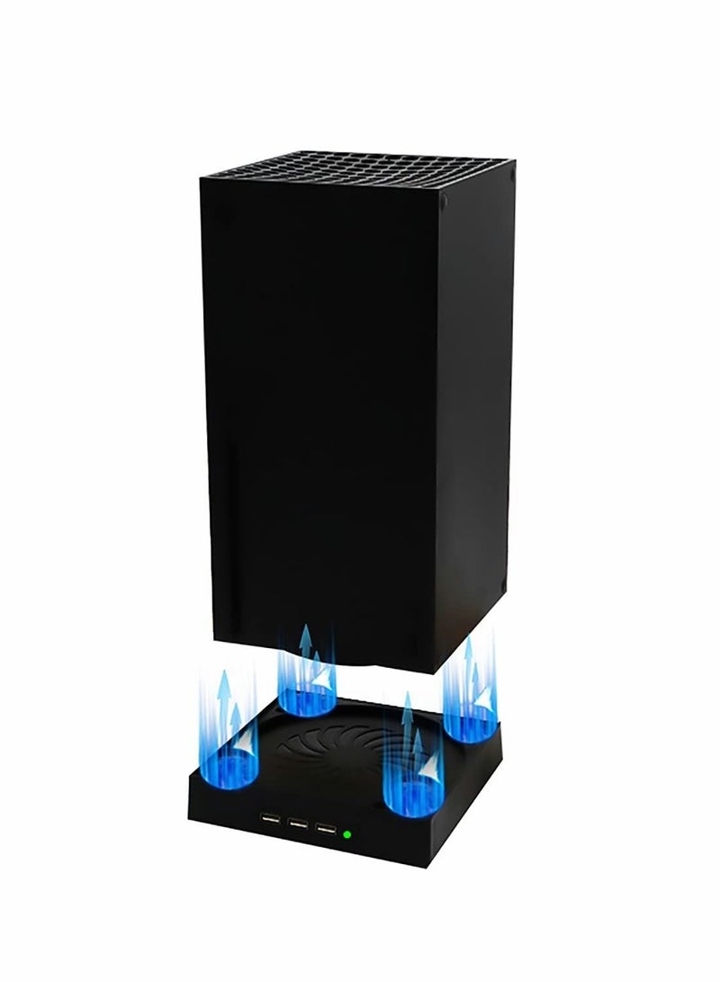 Cooling Fan for Xbox Series X with 4 Fan and 3 USB Port, External Cooler Turbo, Console Standing Mount Cooling System - Image 1