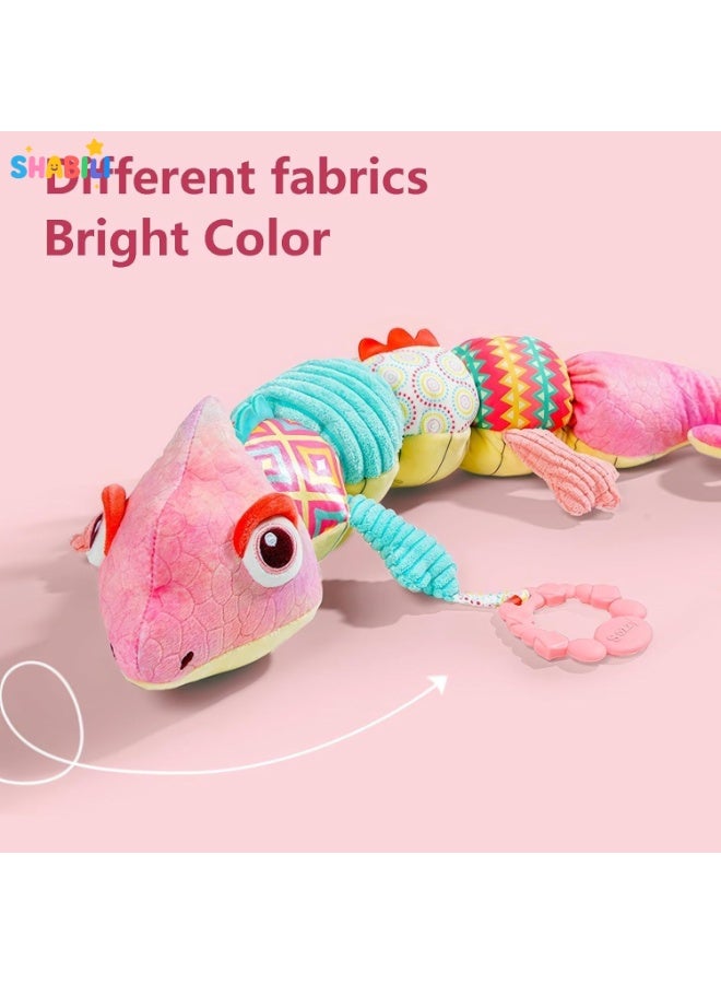 SHABILI Infant Baby Musical Stuffed Animal Soft Toys 0–12 Months, Polyester Plush + PP Cotton, Sensory Crinkle & Rattles for Development, for Newborn Boys & Girls, Tummy Time, Stroller, Car Seat, Travel - Image 4