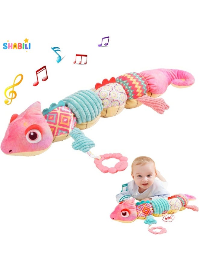 SHABILI Infant Baby Musical Stuffed Animal Soft Toys 0–12 Months, Polyester Plush + PP Cotton, Sensory Crinkle & Rattles for Development, for Newborn Boys & Girls, Tummy Time, Stroller, Car Seat, Travel - Image 1