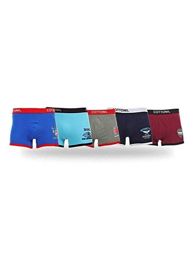 COTTONIL Printed Boxer Briefs Pack Of 5 