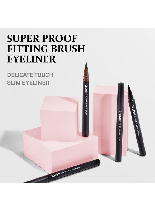 COSNORI Superproof Brush Eyeliner 03 Brown 24H Pen Eyeliner Super Slim Lasting Liquid Eye Liner Smudge, Budge Resistant Wear Allergen Free 0.02 Fl.Oz. - Image 4