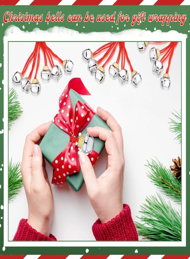 Gejoy Sumind 24 Pieces Christmas Jingle Bell Necklaces Large Bell Necklaces for Craft Holiday Party Supplies(Silver) - Image 5