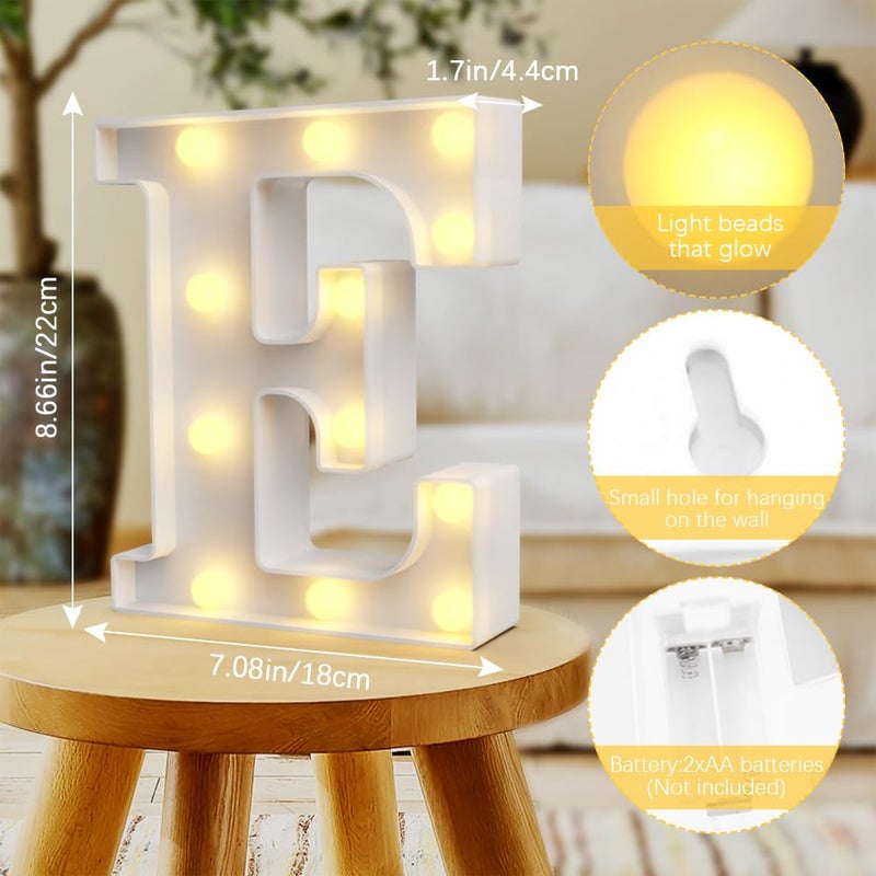 QWZify Marquee Light Up Letters E  Marry Me Light Up Letters E  Wedding Signs  Dorm Room Essentials for College Students Girls  Led Letters  Home Decor  Prom Decorations  New Year Valentine'S Day Decorations - Image 2