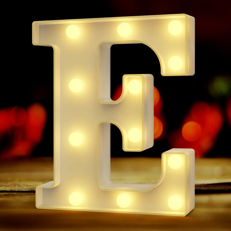 QWZify Marquee Light Up Letters E  Marry Me Light Up Letters E  Wedding Signs  Dorm Room Essentials for College Students Girls  Led Letters  Home Decor  Prom Decorations  New Year Valentine'S Day Decorations - Image 1