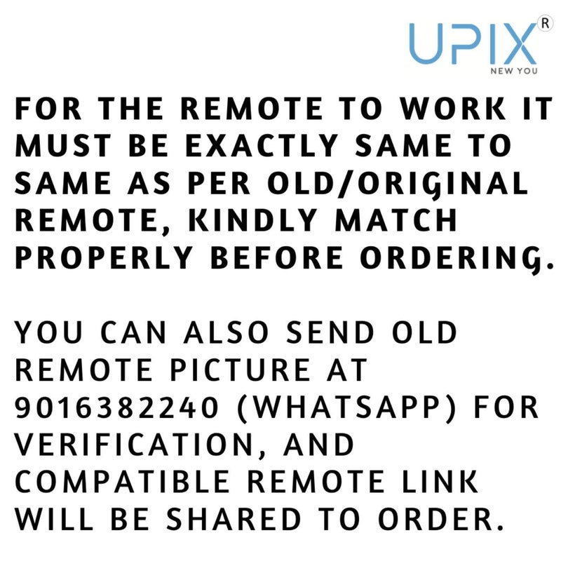 Upix Compatible Onida AC Remote No. 18 | No Backlight | Exact Match Required - Image 4