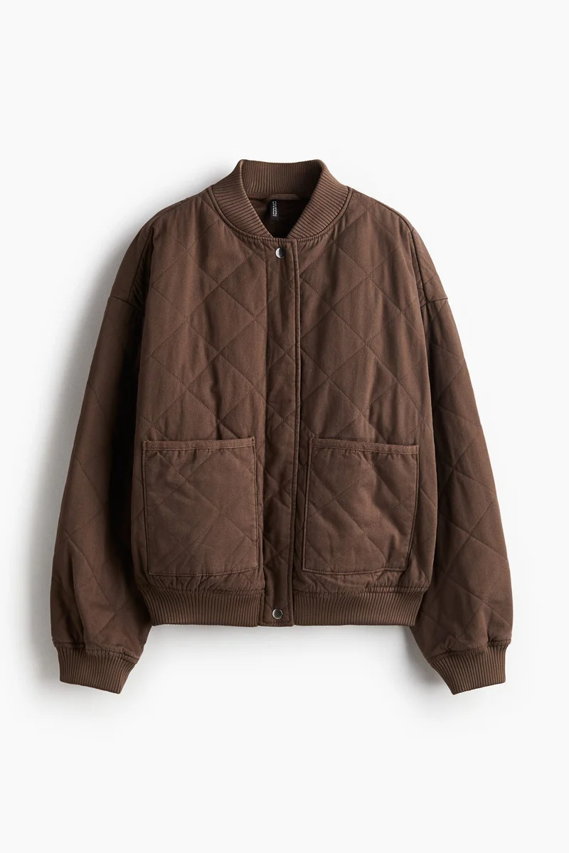 H&M Quilted bomber jacket