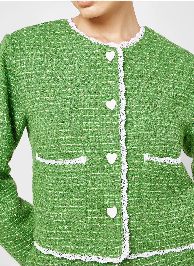 sister jane - Pocket Detail Button Jacket - Image 1