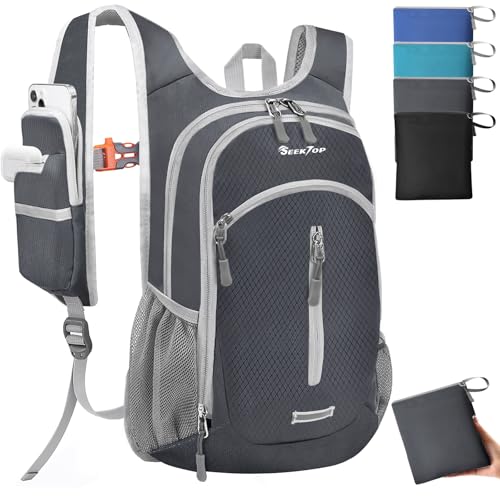 Seektop Small Hiking Backpack Expandable 12L16L Lightweight Packable Waterproof Daypack with Phone Pocket for Women Men - Image 1